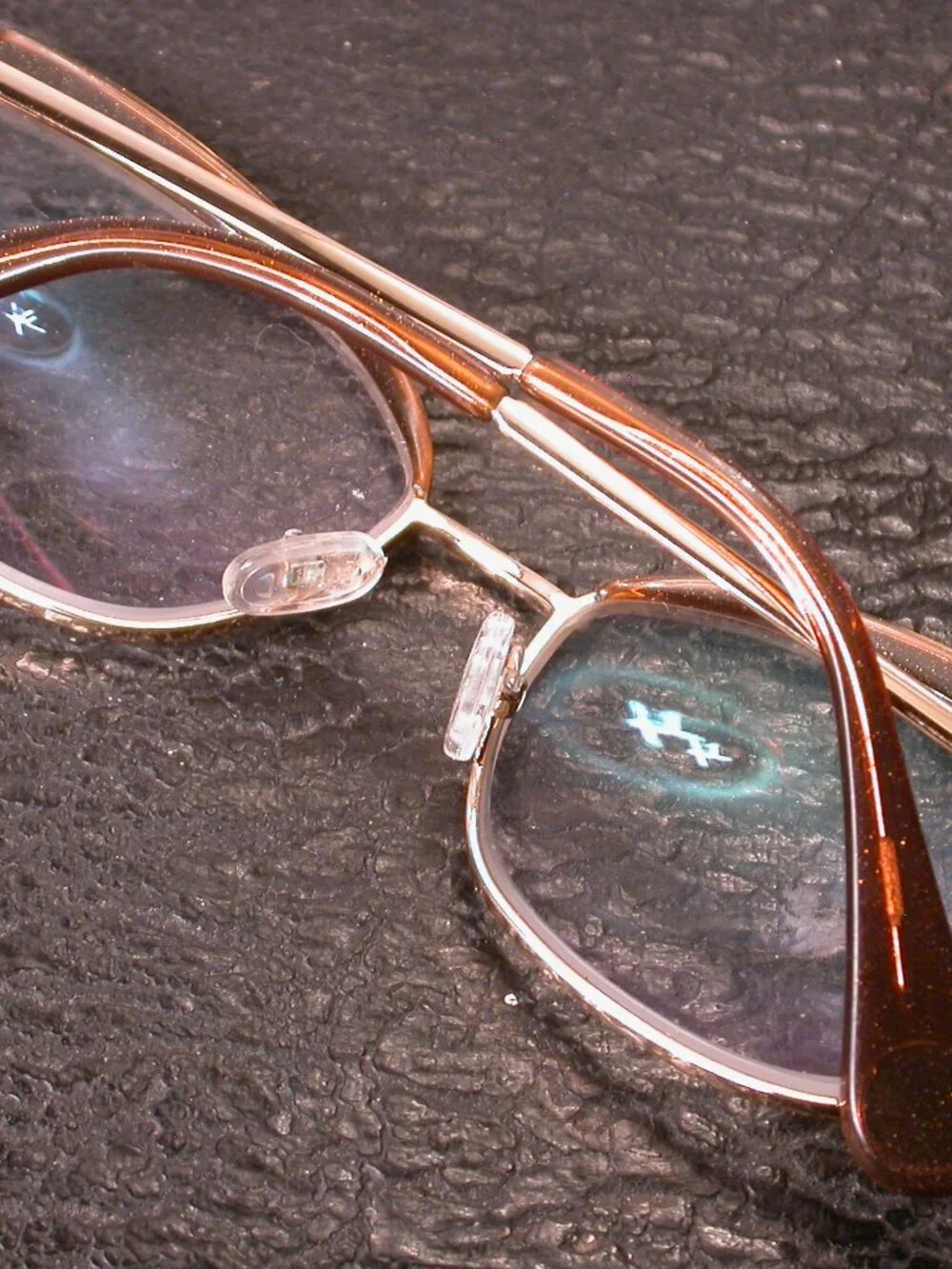 WOOW Good Mood Gold and Glitter Brown Eyeglasses Frames